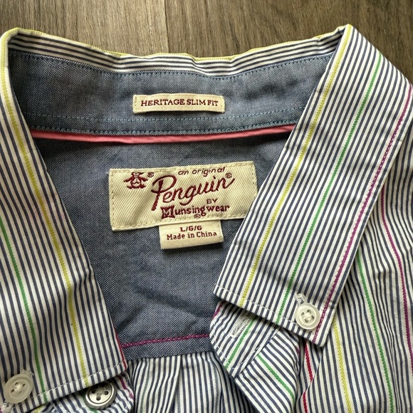 Penguin Striped Button-Up Shirt - Picture 3 of 4